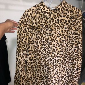 Cheetah print blouse